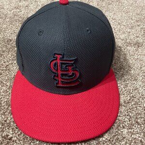 St. Louis Cardinals New Era 59FIFTY Fitted Hat MLB Authentic On-Field Cap Navy &